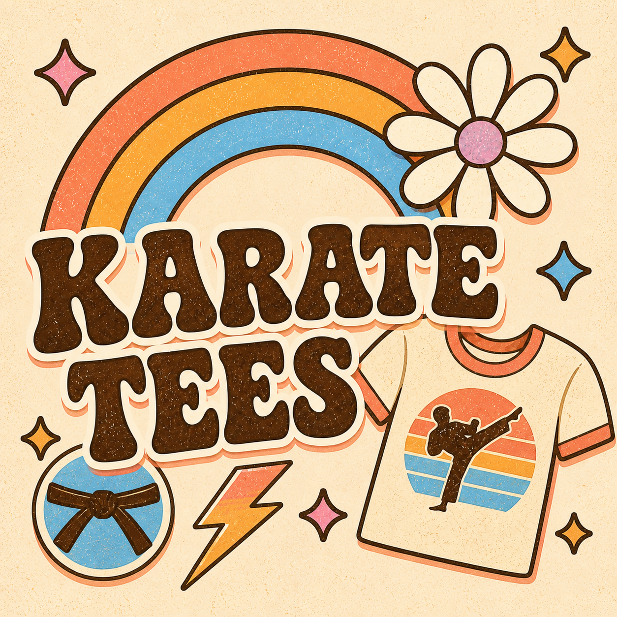 Martial Arts Themed Retro T-shirts